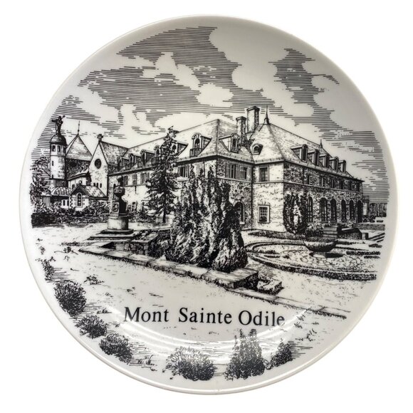 Mont Sainte Odile Decorative Wall Plate With Hanging Hook - Picture 1 of 4